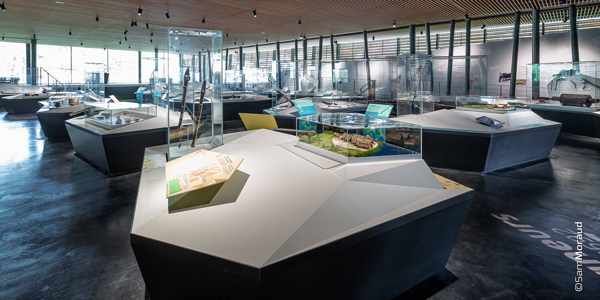Intérieur du musée archéologique du lac de Paladru