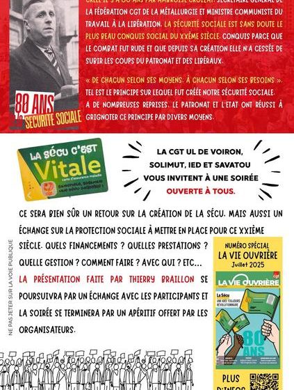Conférence-débat : 80 ans de la Sécurité Sociale