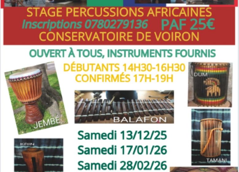 Stage de percussions d’Afrique