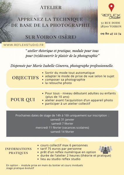 atelier d&rsquo;initiation à la photographie