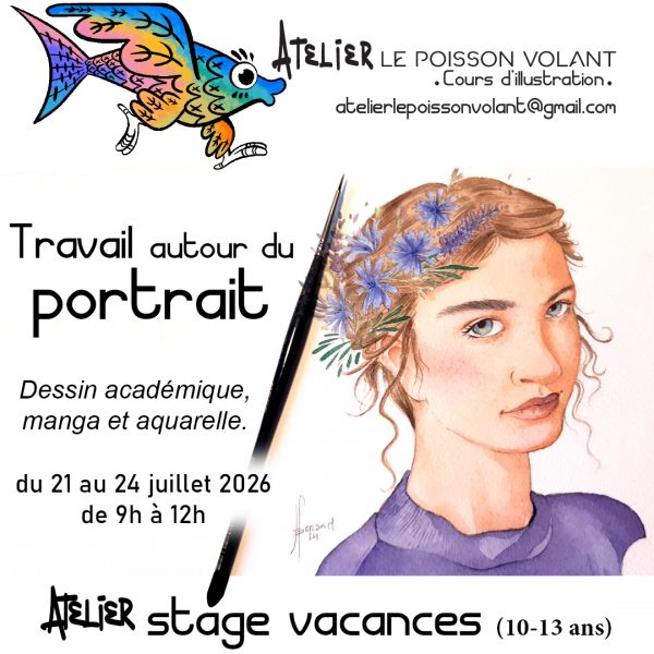 Stage dessin, manga & aquarelle : Travail autour du portrait