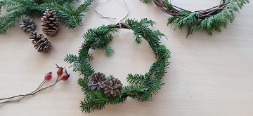 Atelier : couronne végétale