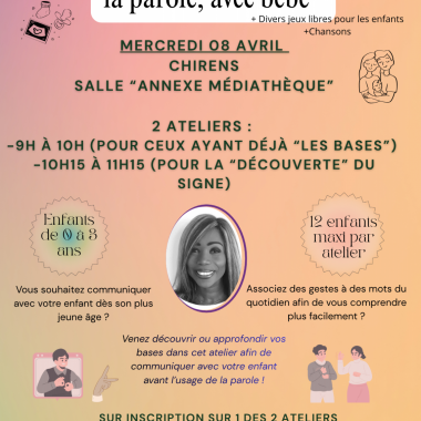 Atelier : Signes associés à la parole, avec bébé