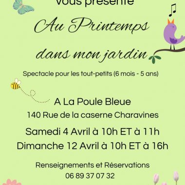 Spectacle pour les tout-petits : Au printemps, dans mon jardin